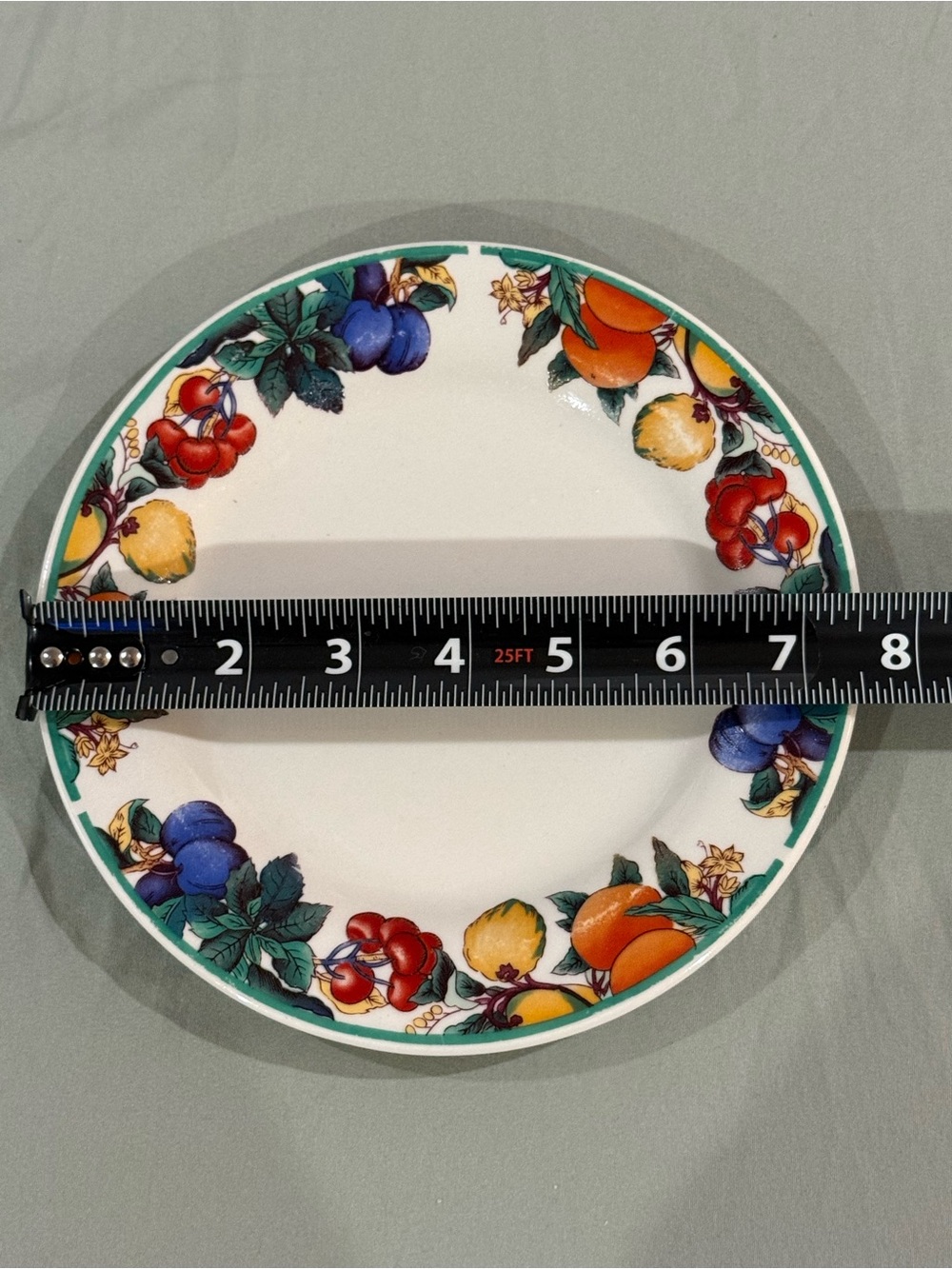 Maplehill Harvest Fruit Stonewear Set Ceramic Saucer & Salad Plate GUC - Picture 5 of 7